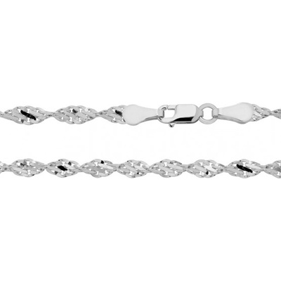 Luxur, Řetízek Terdi typu twist, bílé zlato, délka 19 cm, 585-36-4-0020.1B00.0.19.000.34