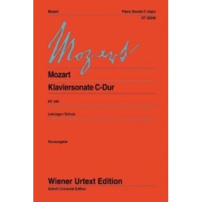 Klaviersonate "Sonata facile" C-Dur Wolfgang Amadeus Mozart Ulrich Leisinger