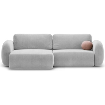 Cosmopolitan Design Светлосив кадифен сгъваем/с място за съхранение ъглов диван Tonale - Cosmopolitan Design (COS_CORF_121_F1_TONALE5)