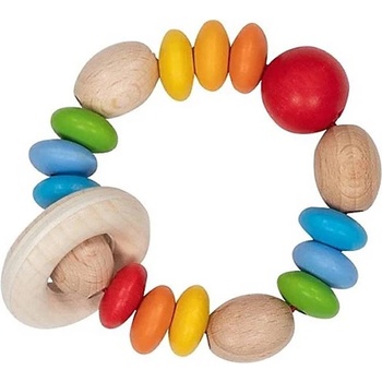 Goki Бебешка еластична дрънкалка Goki - Цветни лещи (65286)