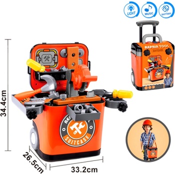 EmonaMall Детски куфар (работилница) с музика и светлини EmonaMall - Код W2997 (W2997-200497535-6952004975355)