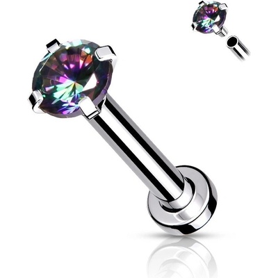 S4U Piercing do brady cartilage tragus (1,2 x 8 mm, kamínek 3 mm) LB1040VM-12083