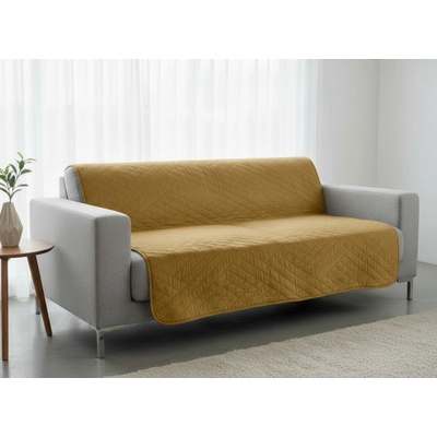 Mybesthome Přehoz na sedačku - pohovku JAKOB mustard/hořčicová 170x210 cm – Zbozi.Blesk.cz