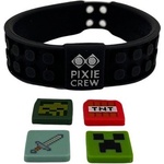 PIXIE CREW & minecraft Регулируема гривна, черна, 4 мултипиксела (pxx-02-27)