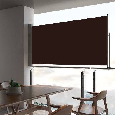 Haba Zatahovací boční markýza / zástěna na terasu 80 x 300 cm hnědá