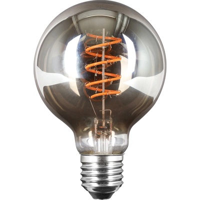 LVT Stmievateľná dekoračná LED žiarovka E27 4W 2200K G80 filament dymová PL1790