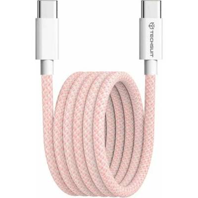Techsuit PCB114D USB-C na USB-C PD60W 1m růžový