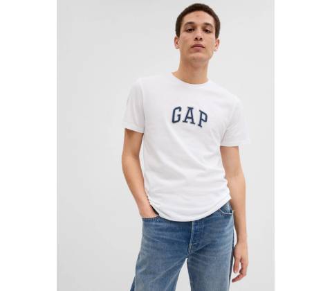 GAP tričko s logom biele