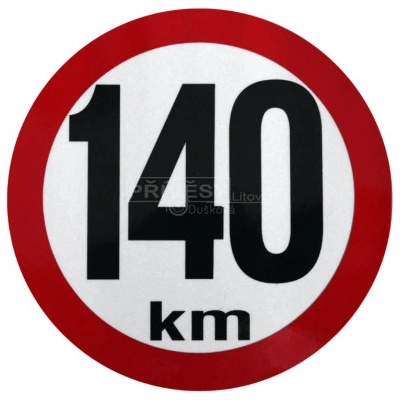 Omezení rychlosti 140 km retroreflexní pr. 150 mm (na přívěsy)