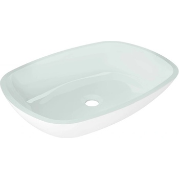 Mexen Araks стъклена поставена мивка 54 x 39 cm, бяла - 24155430 (24155430)