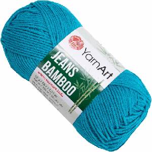 YARNART Jeans Bamboo 140 Turquoise Плетива прежда (Jeans Bamboo 140)