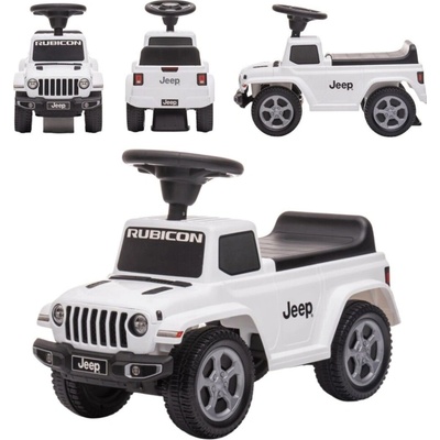 Kathay-Haster 2 Jeep rubicon dětské odrážedlo s klaksonem a zvukem motoru bílé
