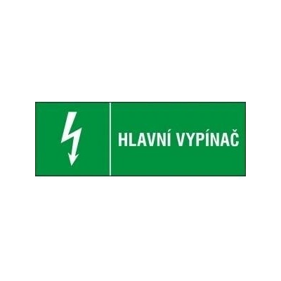 Samolepka Hlavní vypínač 37x105mm