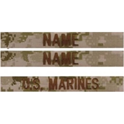 MILITARY RANGE Nášivky U.S MARINES sada 3ks MARPAT DESERT