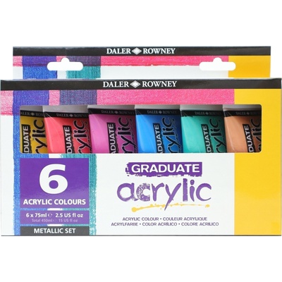 Daler-Rowney Graduate Комплект акрилни бои 6 x 75 ml (123900016)