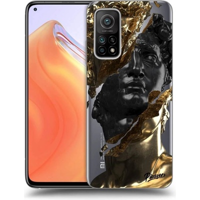 Pouzdro Picasee silikonové Xiaomi Mi 10T - Black Gold čiré