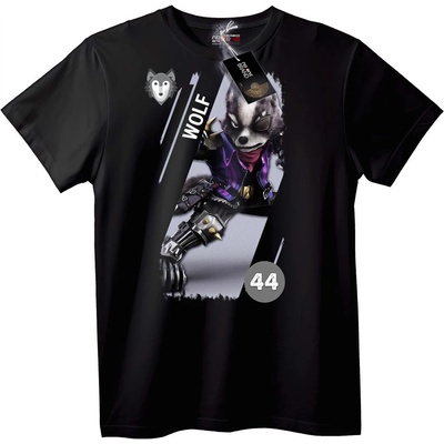 NOONEBRAND Тениска Вълк 44 - M, Black