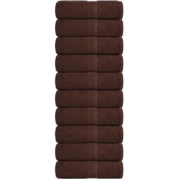 vidaXL Кърпи за пране 10 бр. FROGN Кафяви 30x30 см 100% Памук (136754)