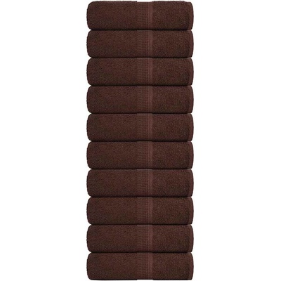 vidaXL Кърпи за пране FROGN 10 бр. Кафяви 30x30 см 360 г/м2 (136754)