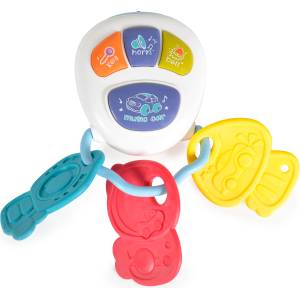 Moni Toys Музикален ключодържател Moni Toys - Car key, бял (109333)