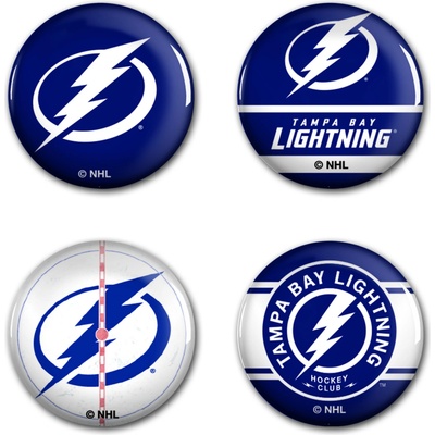 Wincraft sada placek Tampa Bay Lightning NHL button 4 ks
