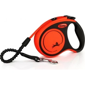 flexi Xtreme S - Автоматичен повод за куче- 5м лента, до 20кг - цвят оранж