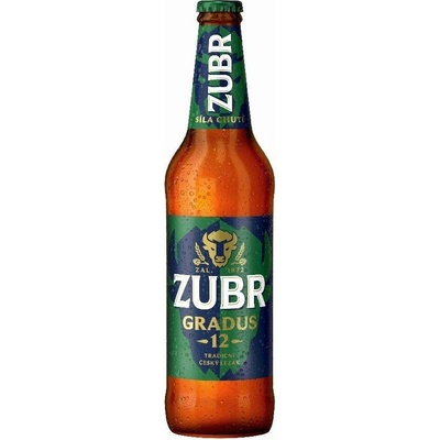 Zubr Gradus světlý ležák 12° 5,2% 0,5 l (sklo)