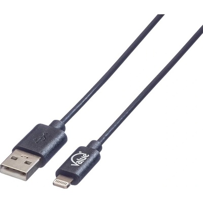 Value 11.99.8326 USB 2.0 USB-A zástrčka Apple Lightning konektor 0,15m černý
