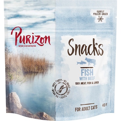 Purizon snack ryby & hovädzie bez obilín 3 x 40 g