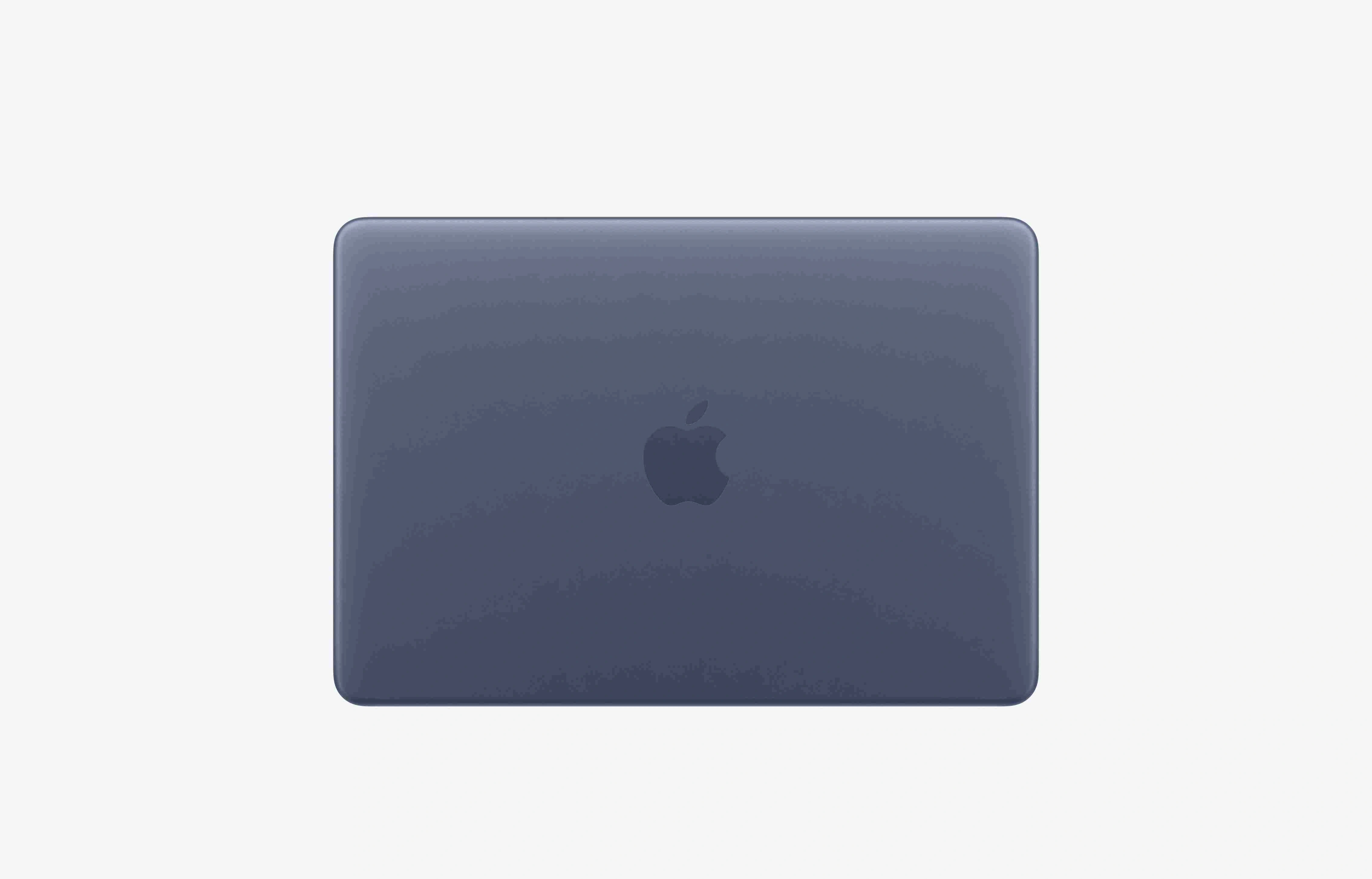 Apple MacBook Neo fedél felülről indigó színben