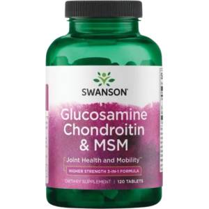 Swanson Glucosamine, Chondroitin & MSM - Higher Strength [120 Таблетки]