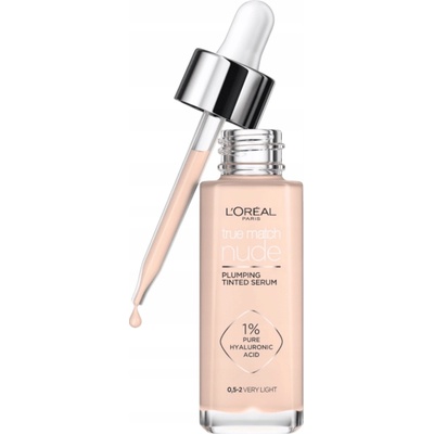 L'Oréal Paris True Match Nude Plumping Tinted Serum sérum pro sjednocení barevného tónu pleti 0.5-2 Very Light 30 ml – Zboží Dáma