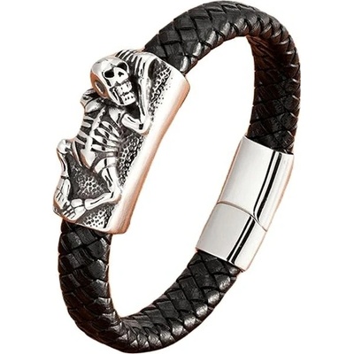 Predator Q1 kožený náramek kostlivec