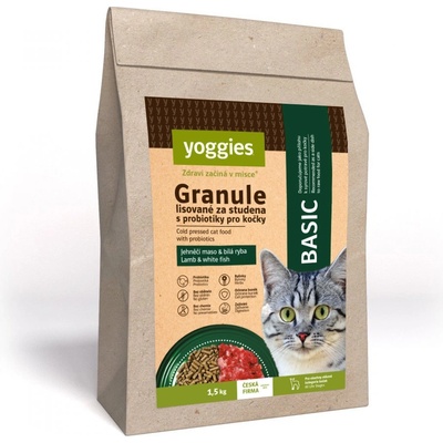 Yoggies Cat Basic granule lisované za studena 1,5 kg