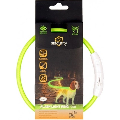Duvoplus USB - светещ нашийник за кучета - зелен, обиколка 45 см, Белгия - 1270010