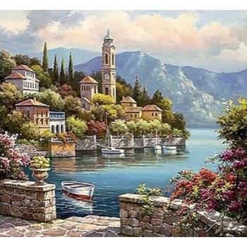 Norimpex - Puzzle Diamant painting: Italian coast 30x40cm - 1 - 39 piese