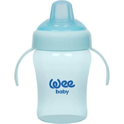 Wee Baby Неразливаща чаша с дръжки Wee Baby - Colorful, 240 ml, синя (775)