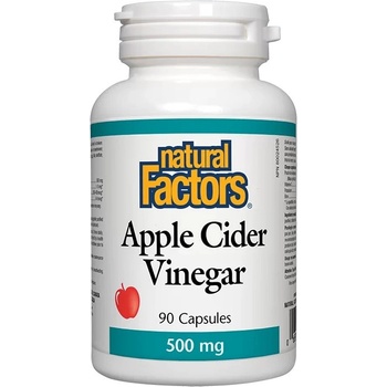 Natural Factors Apple Cider Vinegar, 500 mg, 90 капсули, Natural Factors