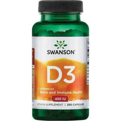 Swanson High Potency Vitamin D3 400 IU 250 kapslí
