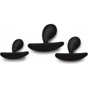 XR Brands Комплект 3 бр. силиконови анални разширители Dark Droplets