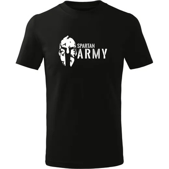 DRAGOWA детска тениска с къс ръкав Spartan Army, черна (7115)