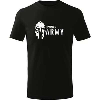 DRAGOWA детска тениска с къс ръкав Spartan Army, черна (7115)