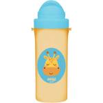Wee Baby Чаша със сламка Wee Baby - Friends, 300 ml, жираф, оранжева (395)