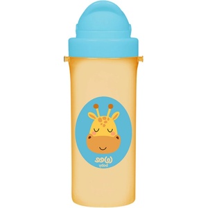 Wee Baby Чаша със сламка Wee Baby - Friends, 300 ml, жираф, оранжева (395)