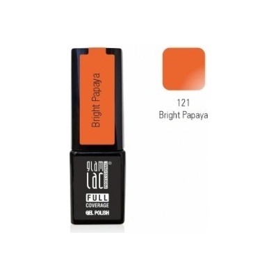 GlamLac Gel lak oranžový 121 Bright Papaya 6 ml