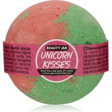 Beauty Jar Unicorn Kisses What Girls Are Made Of? Sugar & Spice And Everything Nice koupelová bomba s vůní rebarbory a jahod 150 g