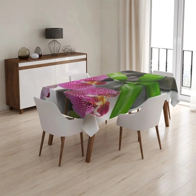 Sablio obrus Orchideje a kamene 90x90 cm