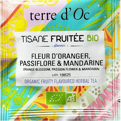 Terre d'Oc BIO ovocno-bylinný čaj Pomerančový květ Mučenka & Mandarinka 1 čajový sáček