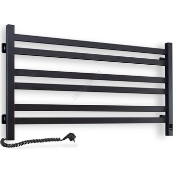 Navin Лестничен радиатор за баня с термостат AVANGARD 316W/230V 50, 6 cm IP44 черен ляв (NV0029)