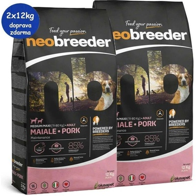 Neobreeder Dog Adult Medium & Maxi pork 2 x 12 kg